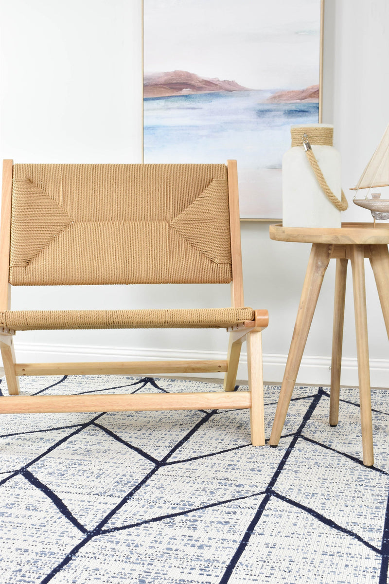 Mirada Cream Blue Outdoor Rug