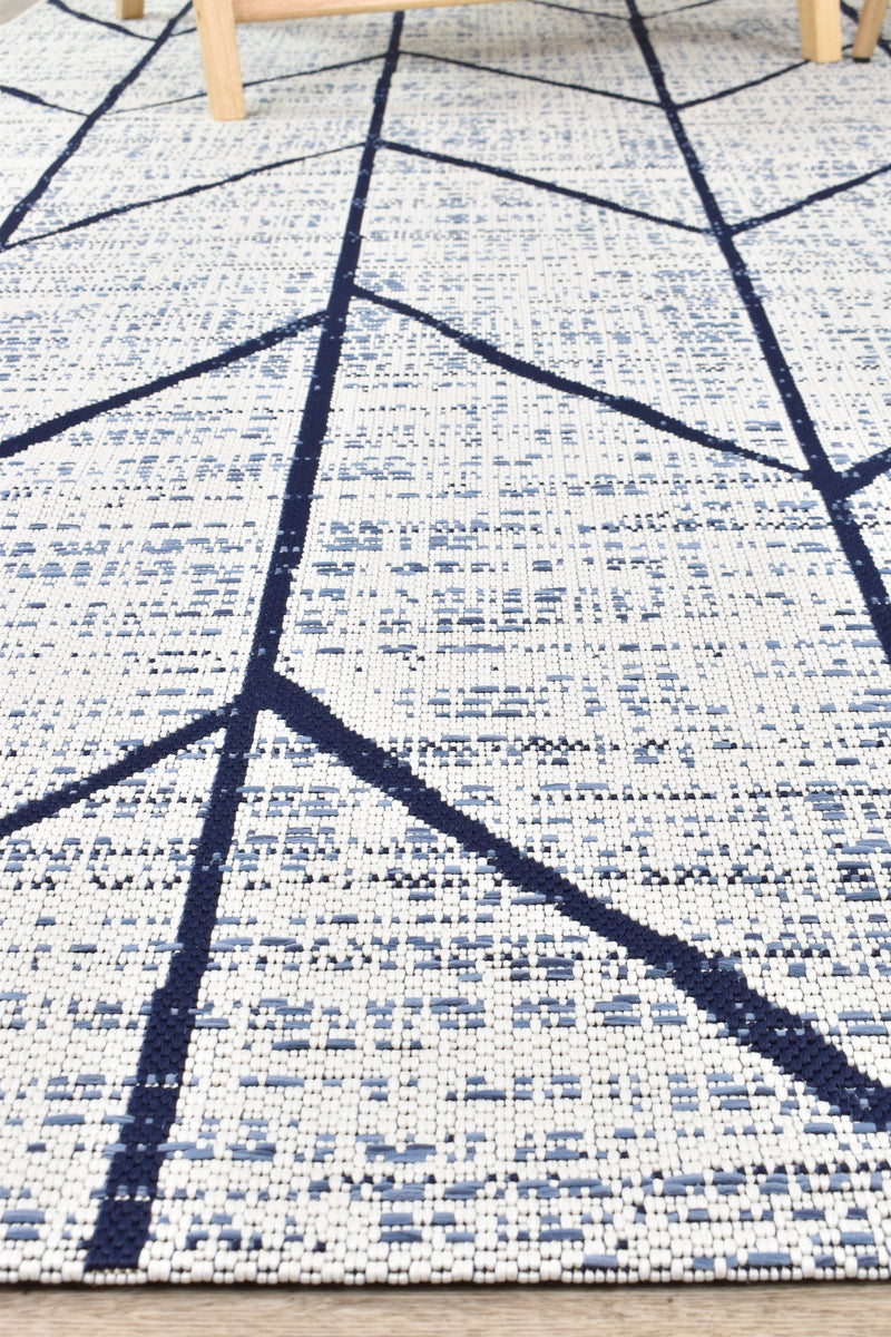 Mirada Cream Blue Outdoor Rug