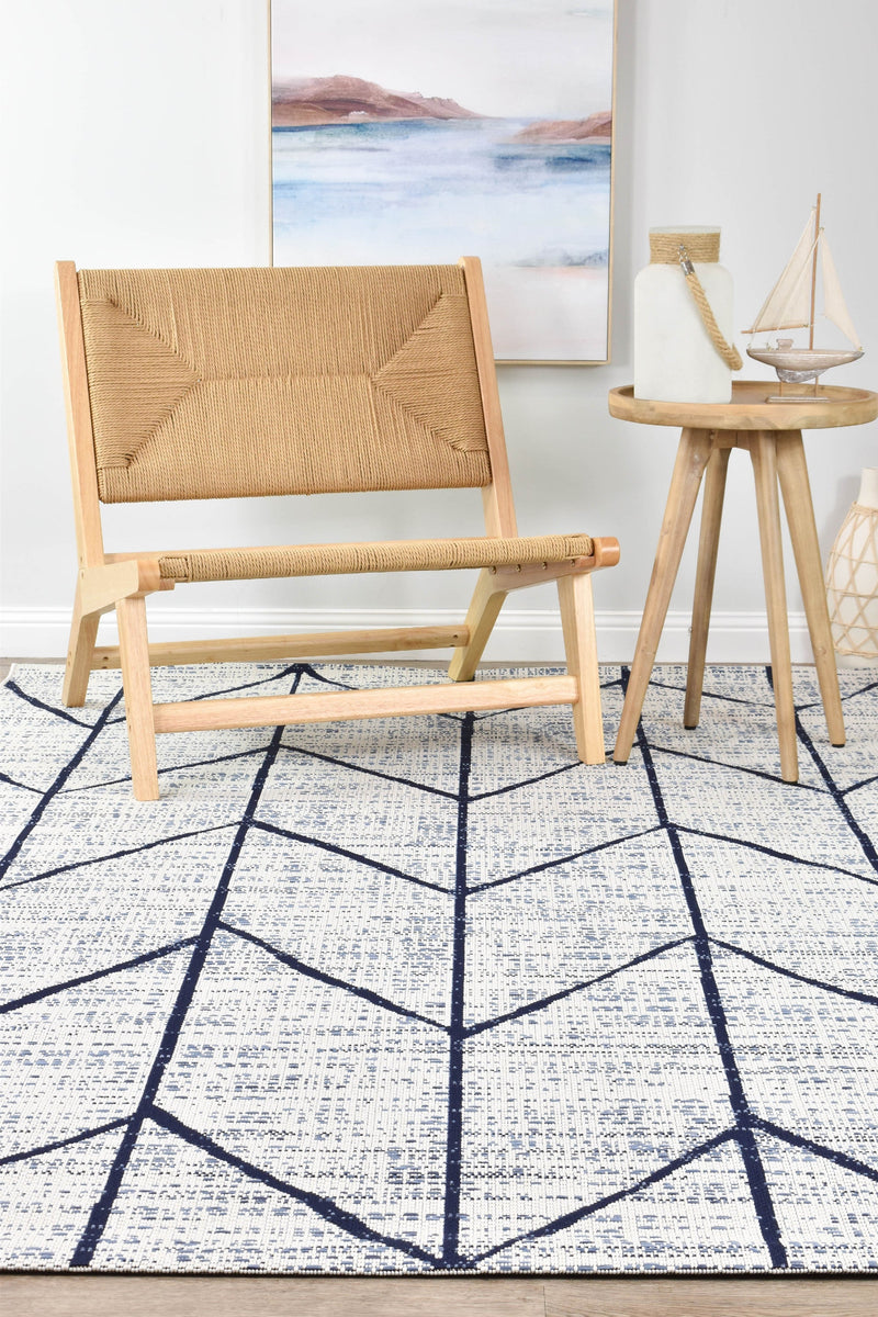 Mirada Cream Blue Outdoor Rug