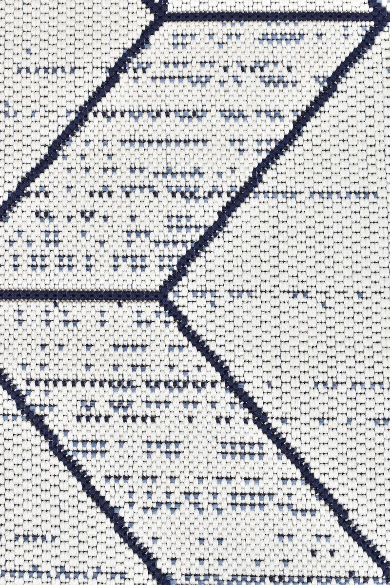 Mirada White Blue Outdoor Rug