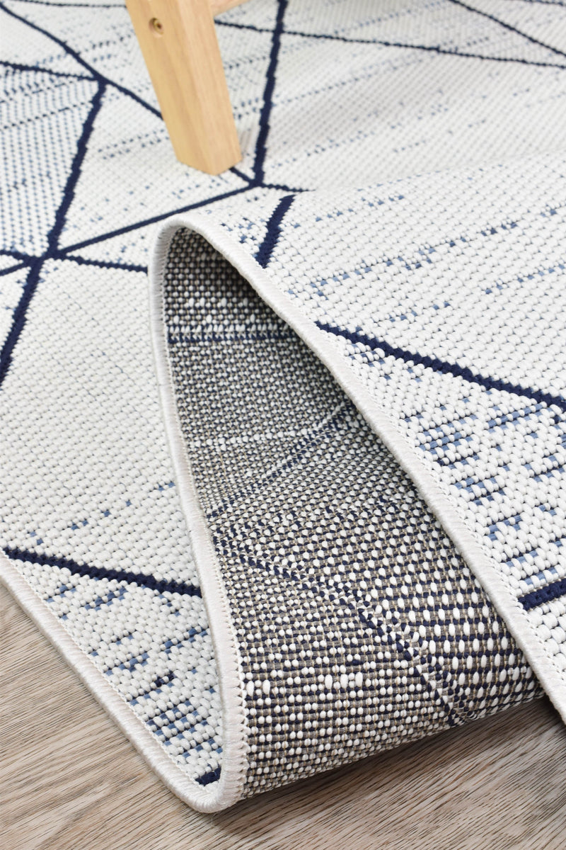 Mirada White Blue Outdoor Rug