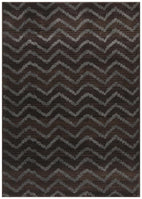 Moroccon Style Chevron Design Brown Grey Rug