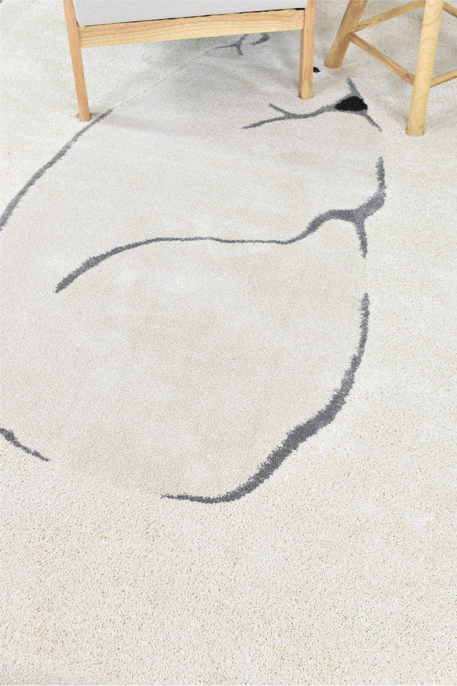 Polar Bear Snow Shag Rug