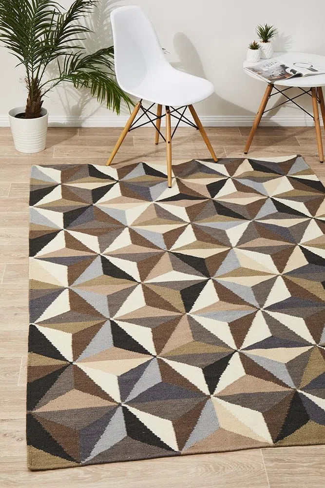 Dimensions Flat Weave Grey Rug