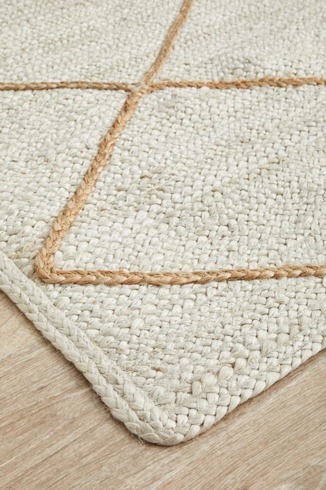 Noosa 222 White Runner Rug