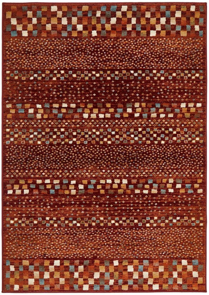 Oxford Mayfair Squares Rust Rug