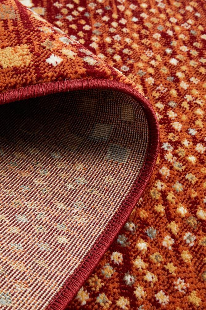 Oxford Mayfair Squares Rust Rug