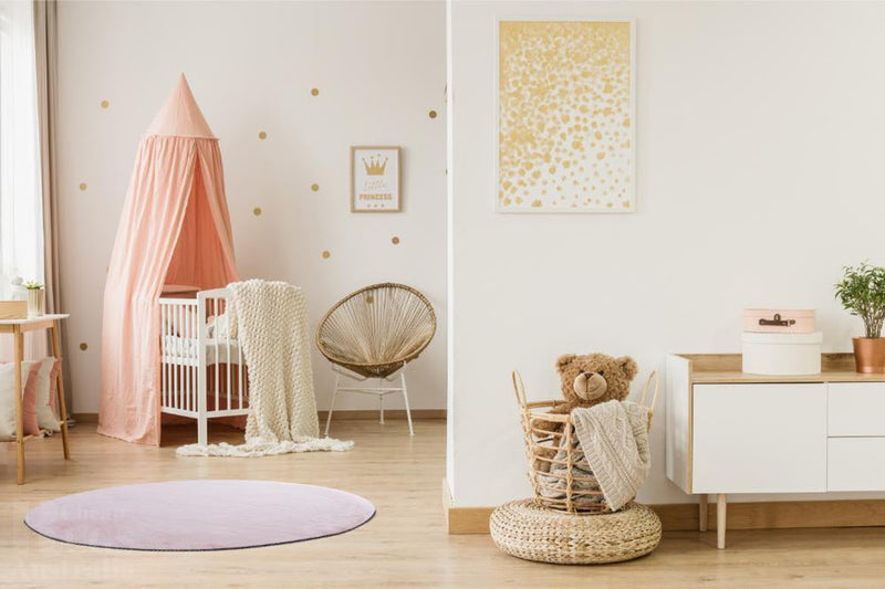 Pony Soft Pink Round Rug