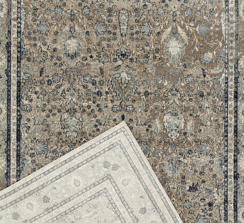 Providence Rim Traditional Beige Rug
