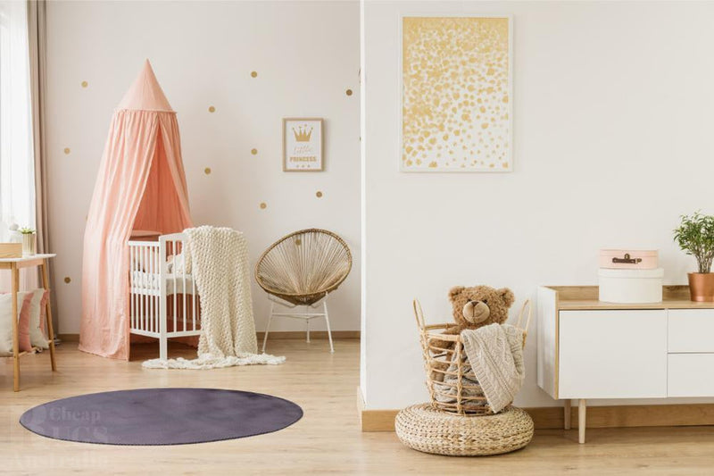 Pony Gunmetal Round Rug