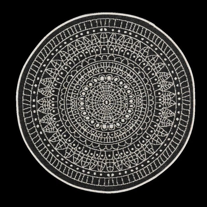 Terrazzo 39 Reversible Round Black