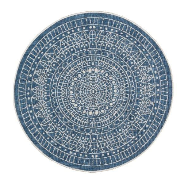 Terrazzo 39 Reversible Round Ocean Blue