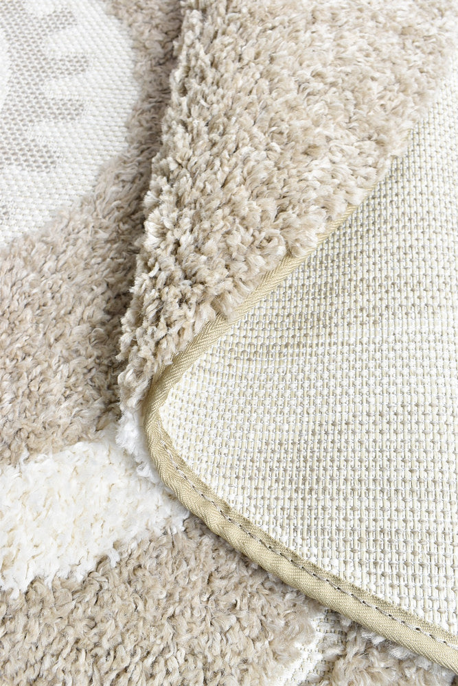 Mr&Mrs Owl 527 Beige Round Rug