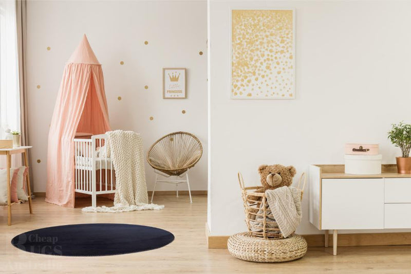 Pony Black Round Rug