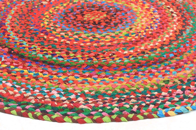 Atrium-Chandra Braided Cotton Rug Multi