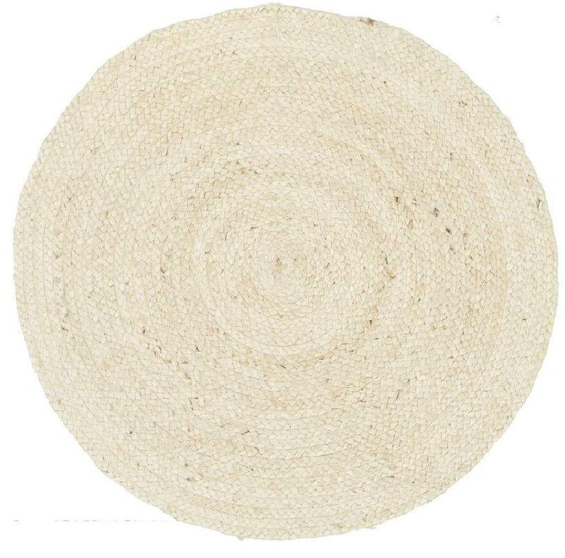 Atrium-Round Jute Natural Rug Bleached