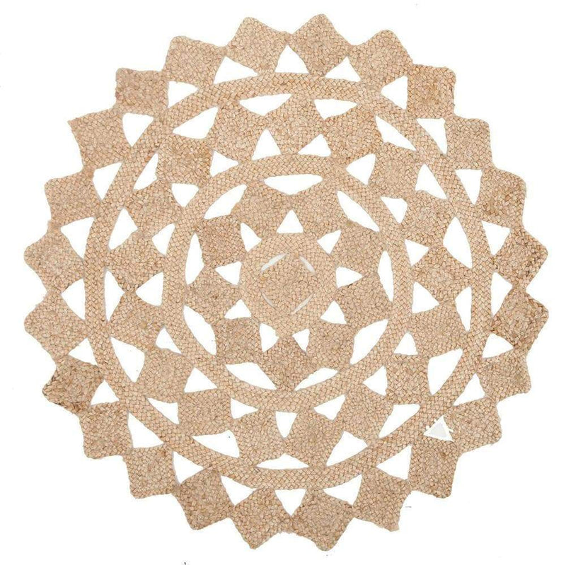Atrium-Round Jute Natural Tessellate Rug