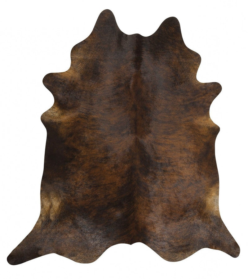 Cowhide-Exquisite Natural Cow Hide Dark Brindle