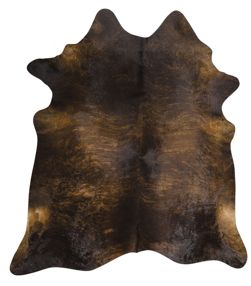 Cowhide-Exquisite Natural Cow Hide Dark Brindle