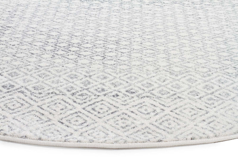Evo-Diamond Grey Transitional Round Rug-RUG HOME