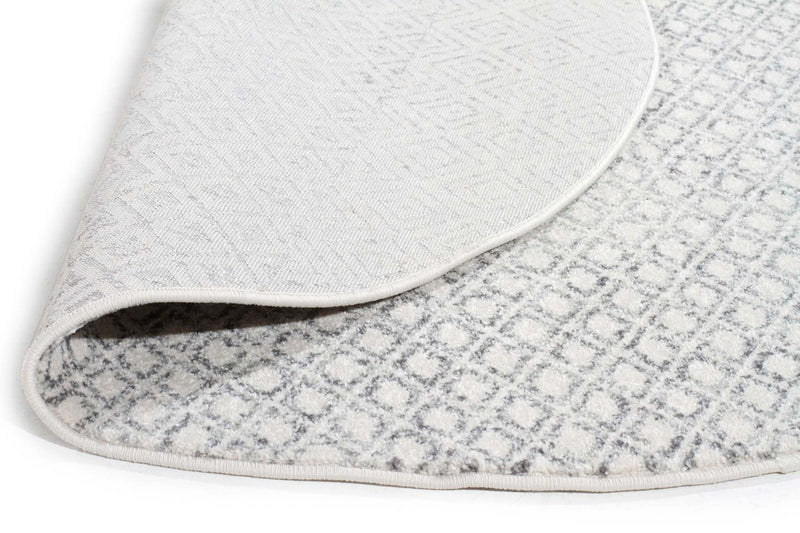 Evo-Diamond Grey Transitional Round Rug-RUG HOME