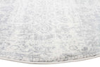 Evo-Dream White Silver Transitional Round Rug-RUG HOME