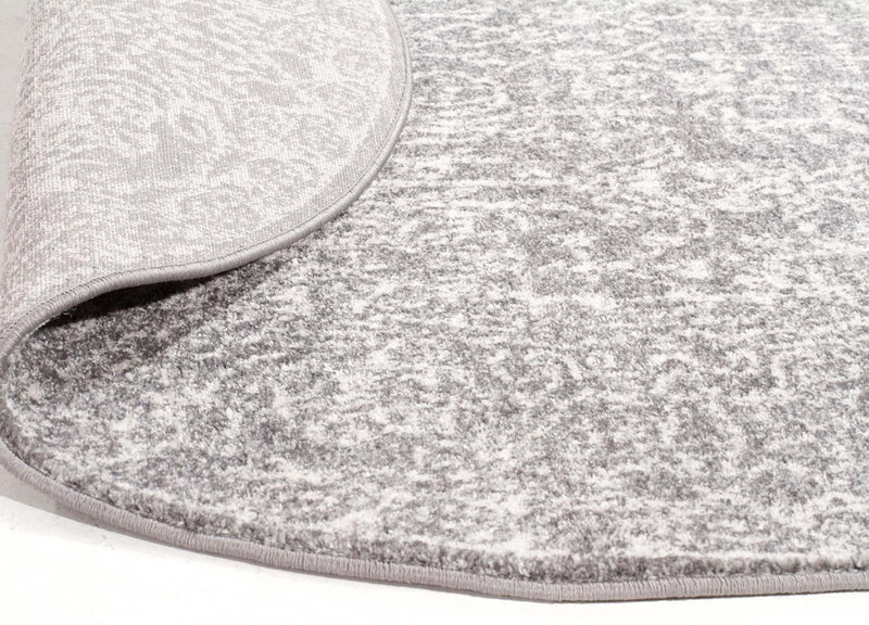 Evo-Homage Grey Transitional Round Rug-RUG HOME