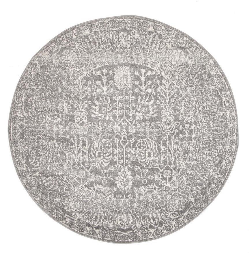 Evo-Homage Grey Transitional Round Rug-RUG HOME