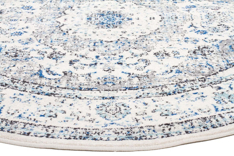 Evo-Mist White Transitional Round Rug-RUG HOME