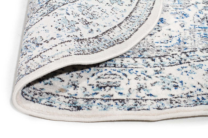 Evo-Mist White Transitional Round Rug-RUG HOME