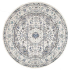 Evo-Mist White Transitional Round Rug-RUG HOME