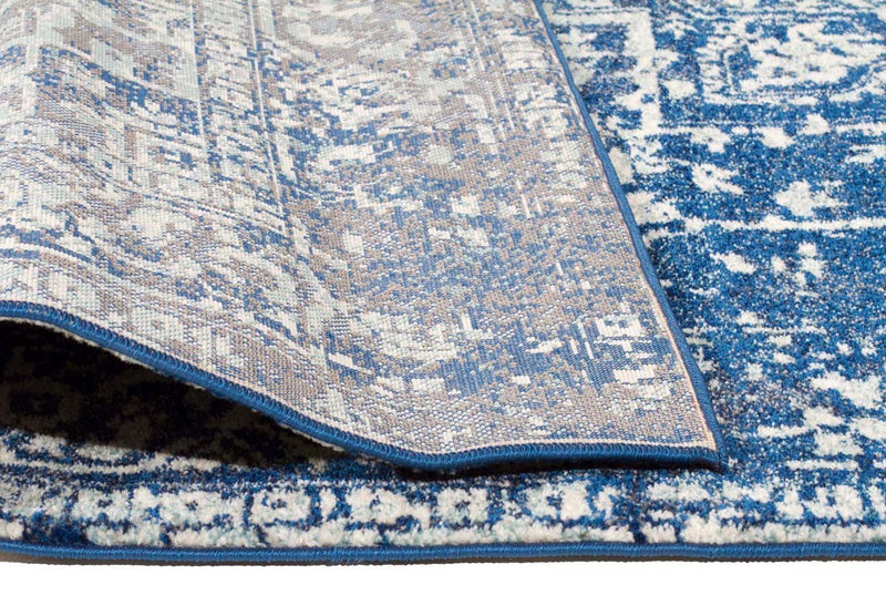 Evo Rect-Contrast Navy Transitional Rug-RUG HOME