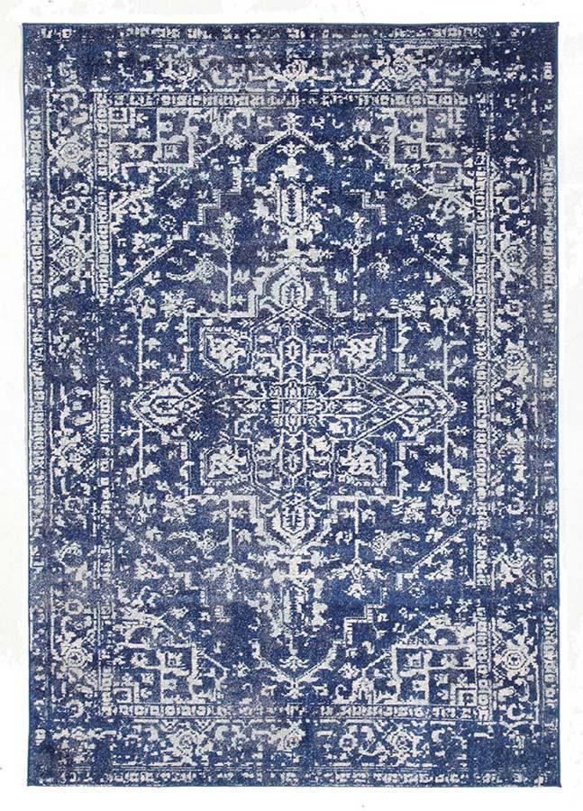 Evo Rect-Contrast Navy Transitional Rug-RUG HOME