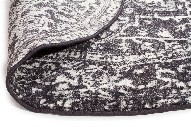 Evo-Scape Charcoal Transitional Round Rug-RUG HOME