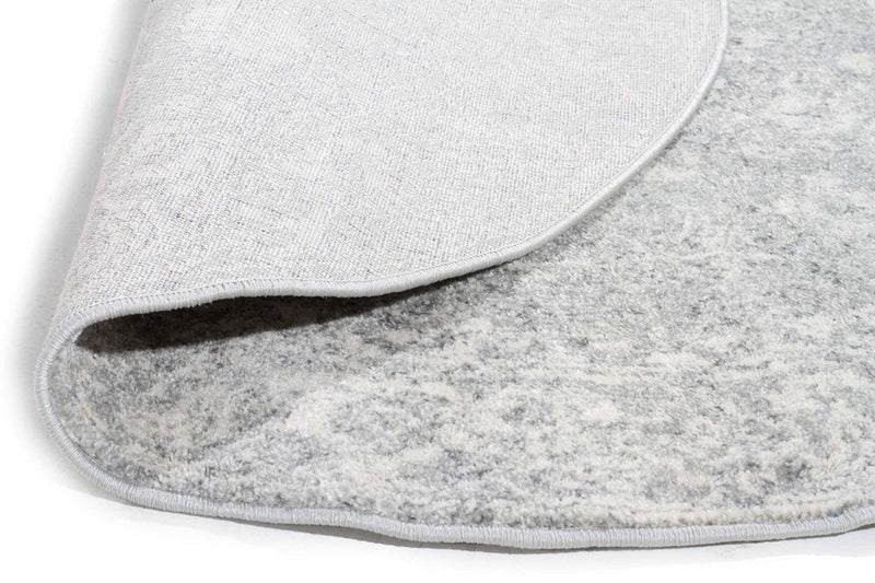 Evo-Shine Silver Transitional Round Rug-RUG HOME