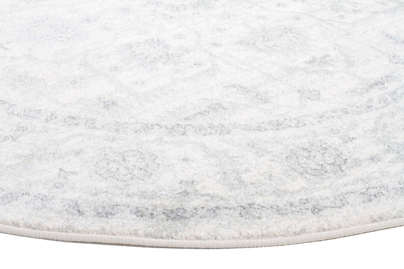 Evo-Winter White Transitional Round Rug-RUG HOME