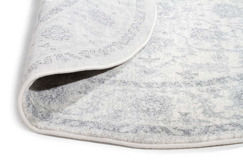 Evo-Winter White Transitional Round Rug-RUG HOME