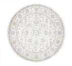 Evo-Winter White Transitional Round Rug-RUG HOME