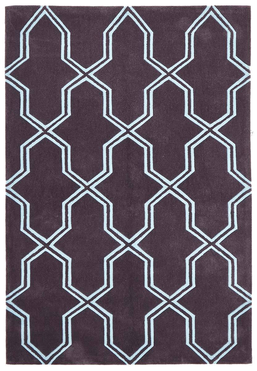 Gold-Neo Lattice Design Rug Smoke-RUG HOME