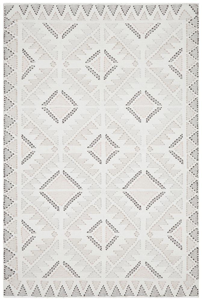 Hudson-Vidya Rug white Peach