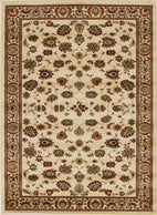 Traditional Floral Design Rug Ivory