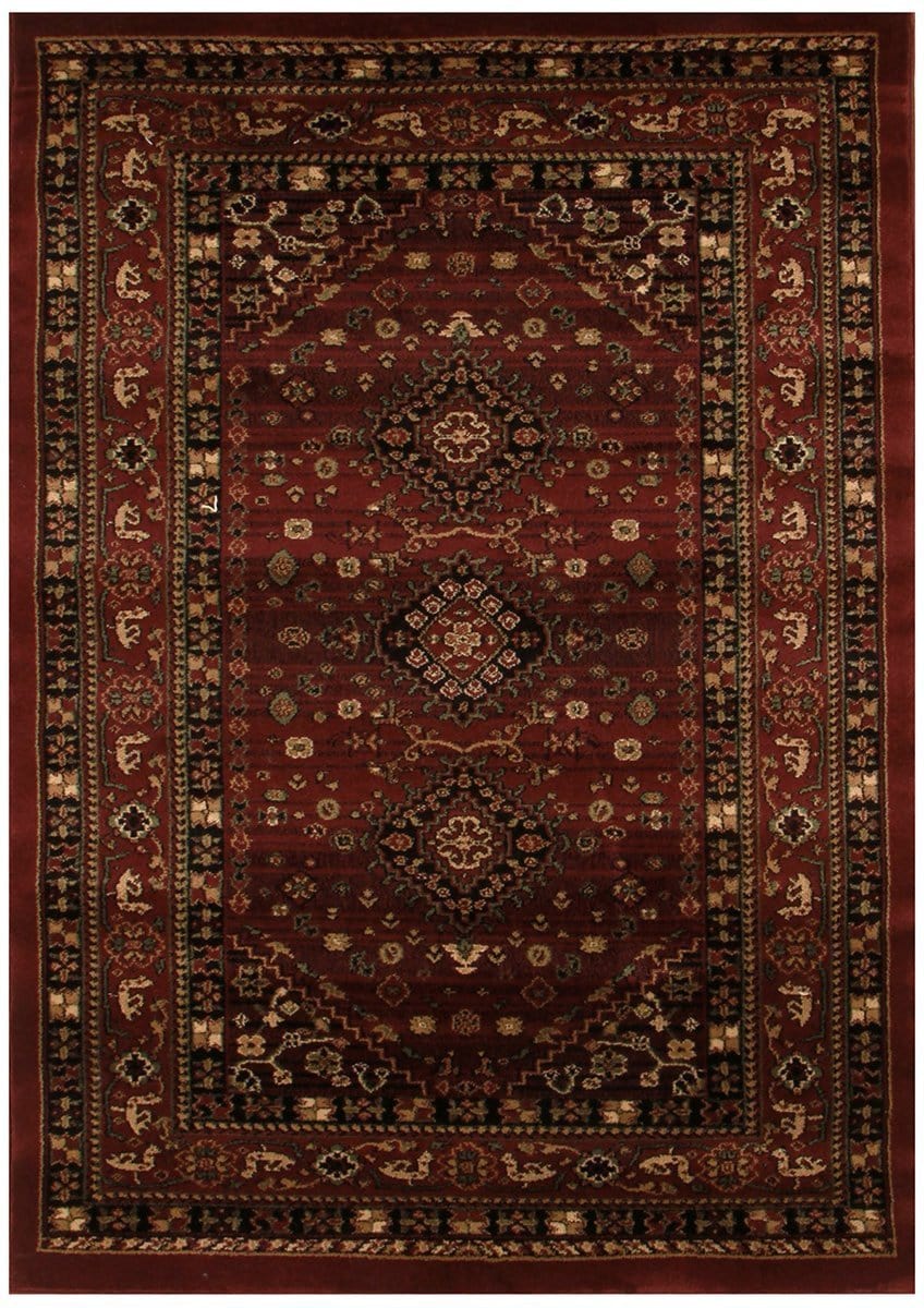 Istanbul-Traditional Shiraz Design Rug Burgundy Red