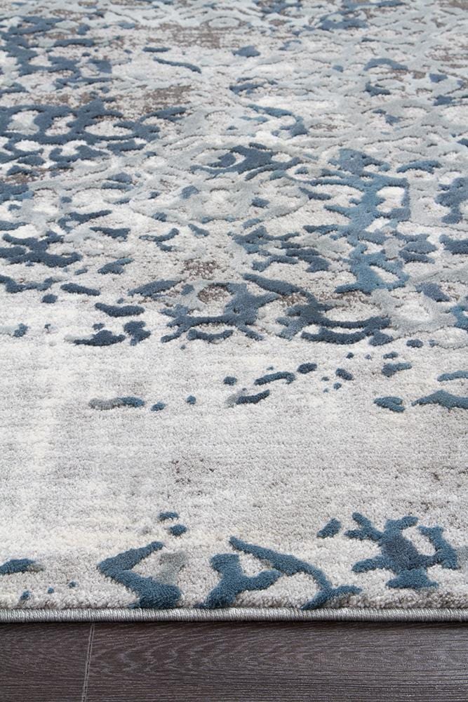 Kendra-Kendra Casper Distressed Modern Rug Blue Grey White