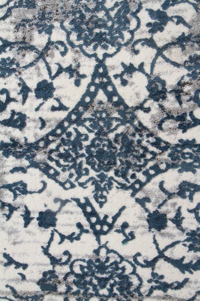 Kendra-Kendra Yasmin Distressed Transitional Rug White Blue Grey