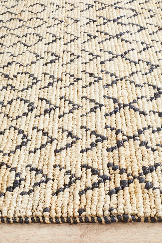 Kenya-Kenya Elki Hand Woven Tribal Jute Rug