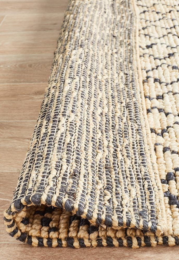 Kenya-Kenya Elki Hand Woven Tribal Jute Rug