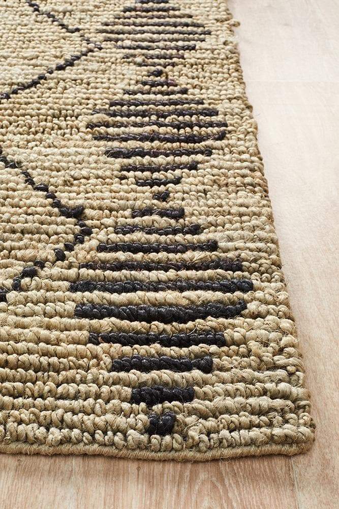Kenya-Kenya Kasa Hand Woven Tribal Jute Rug