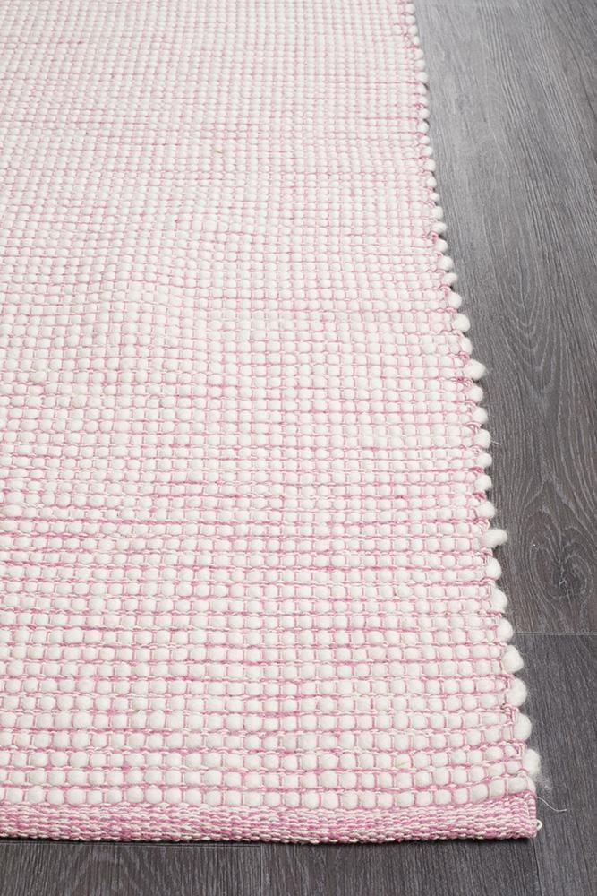 Loft-Loft Stunning Wool Pink Rug