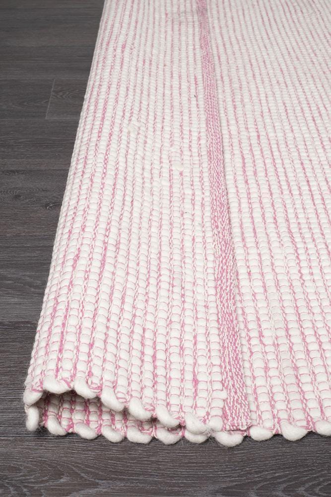 Loft-Loft Stunning Wool Pink Rug