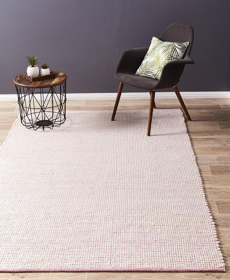 Loft-Loft Stunning Wool Pink Rug
